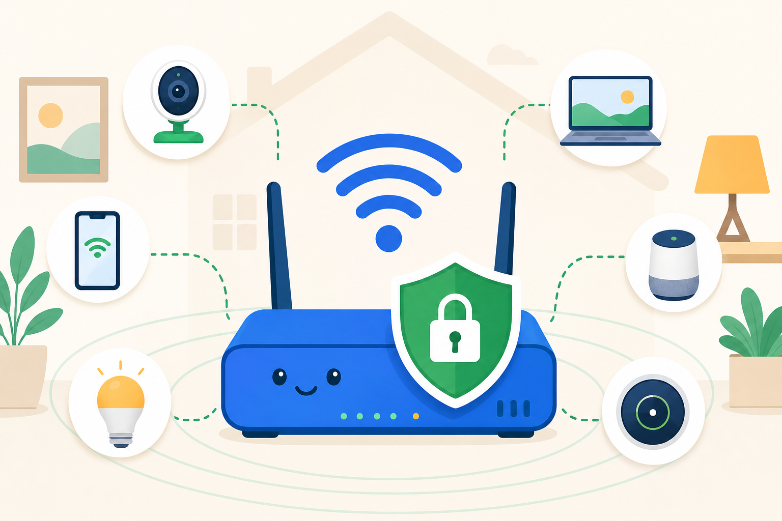家庭のWi-Fiルーター設定のイメージ